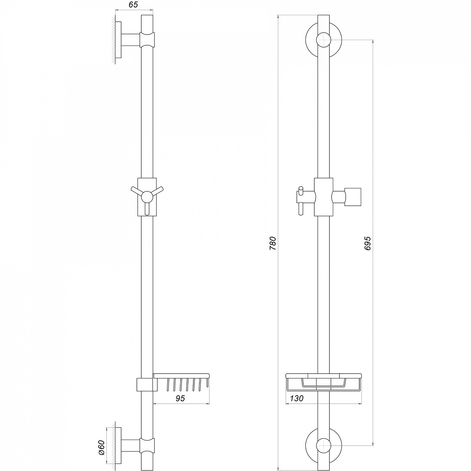 Душова стійка Dishi T1107-1C