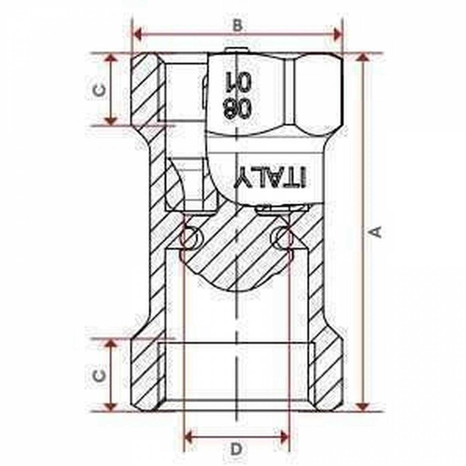 Клапан зворотнього ходу води ITAP1″ BLOCK 101 в інтернет-магазині Yago
