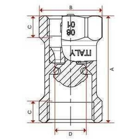 Клапан зворотнього ходу води ITAP1″ BLOCK 101 в інтернет-магазині Yago