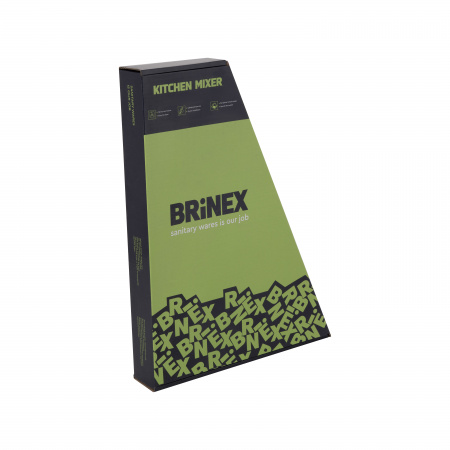 Змішувач для кухні U-образний Brinex Pure 015F U-образний  Graphite BRIPUR015FGRP