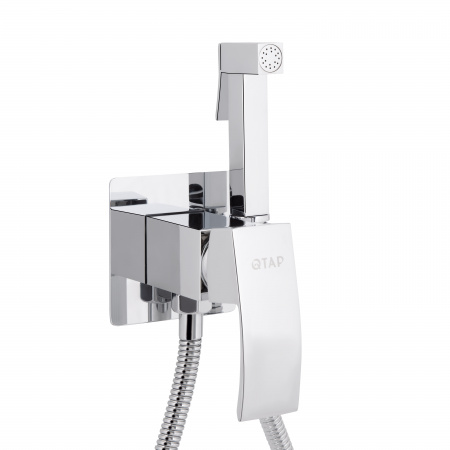 Набор для гігієнічного душу Qtap Swan Cascada прямокутний QTSWA262CRM45567 Chrome