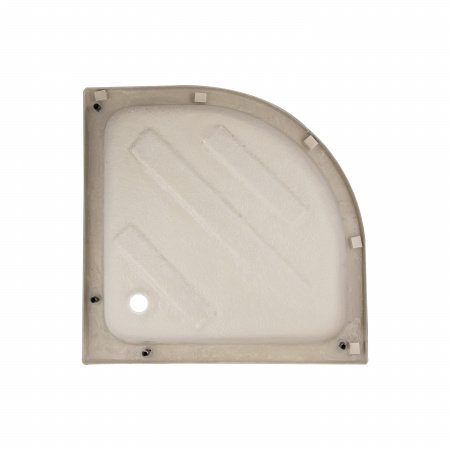 Душова кабіна Latwa SC90x90.SAT.MID.FR полукругла, скло Frost 4 мм + Душовий піддон KAPIELKA ST90x90x26, з панеллю Lidz