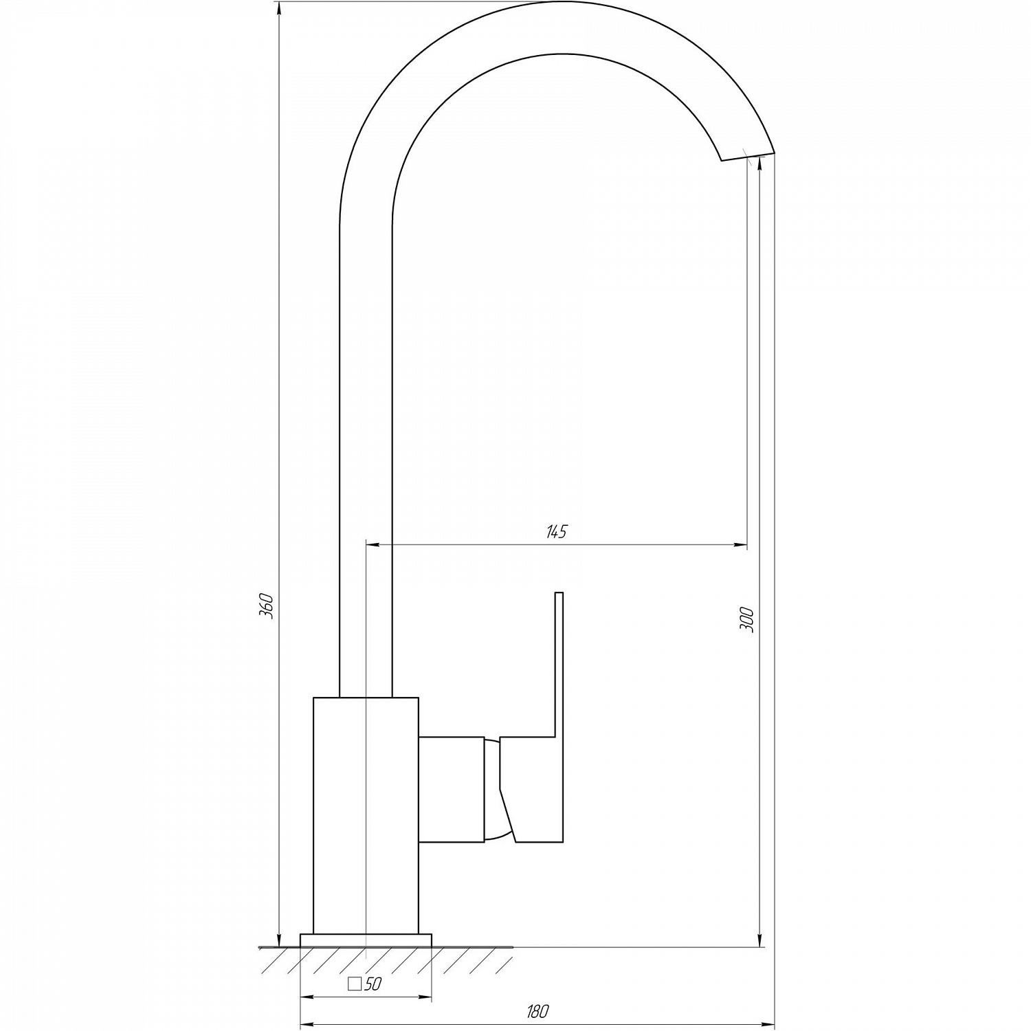 Змішувач для кухні Globus Lux Milano GLM-203SQ-FRANKE
