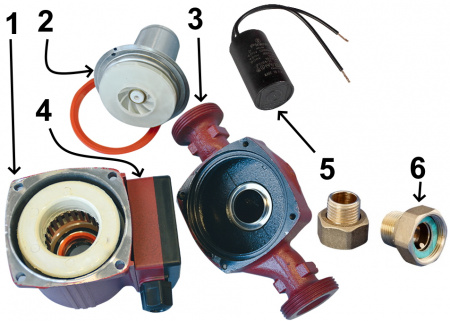 Насос циркуляційний Optima OP15-60 130мм + гайки, + кабель з вилкою в інтернет-магазині Yago