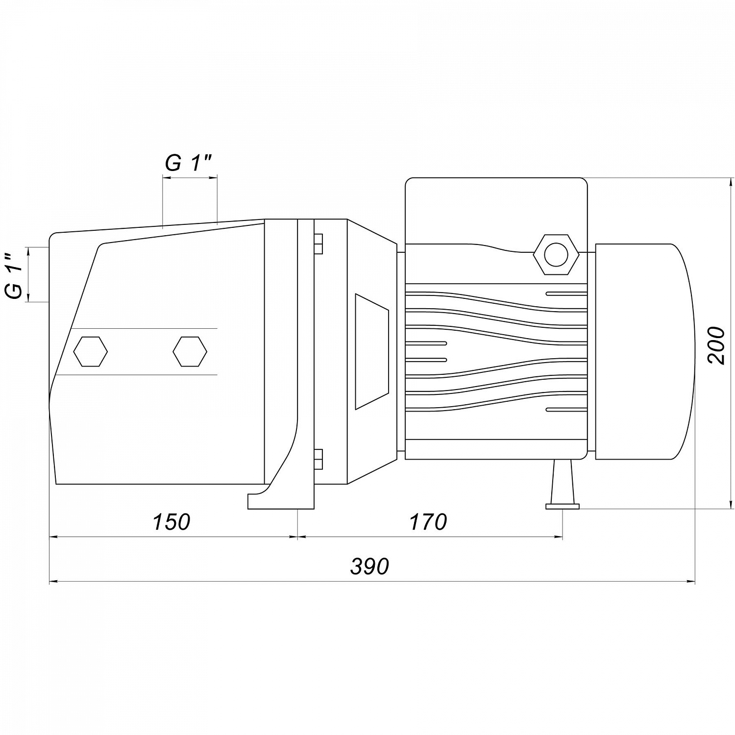 Насос відцентровий Optima JET100 1,1кВт чавун довгий в інтернет-магазині Yago