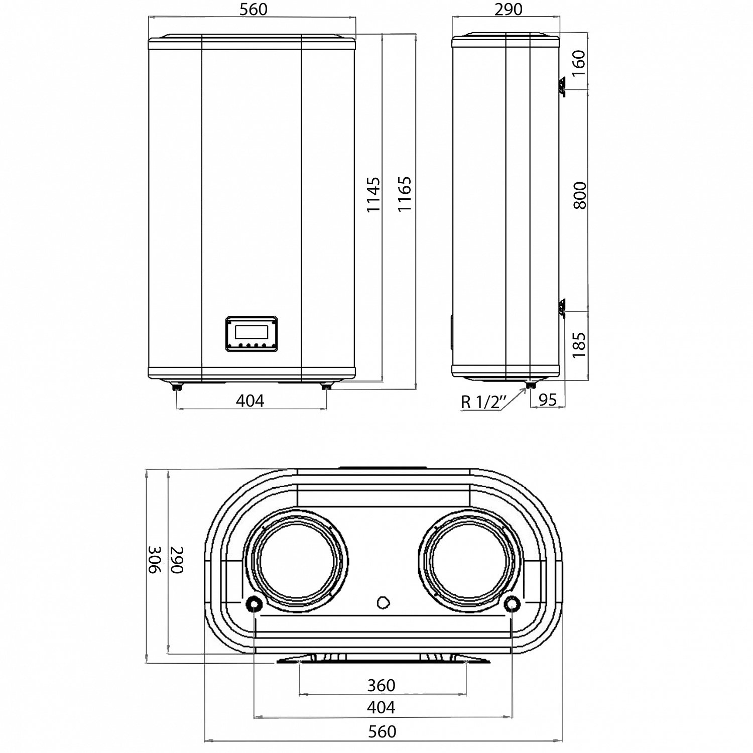 Водонагрівач LEOV LV Flat MR 100 l плоский (100L Flat MR) в інтернет-магазині Yago