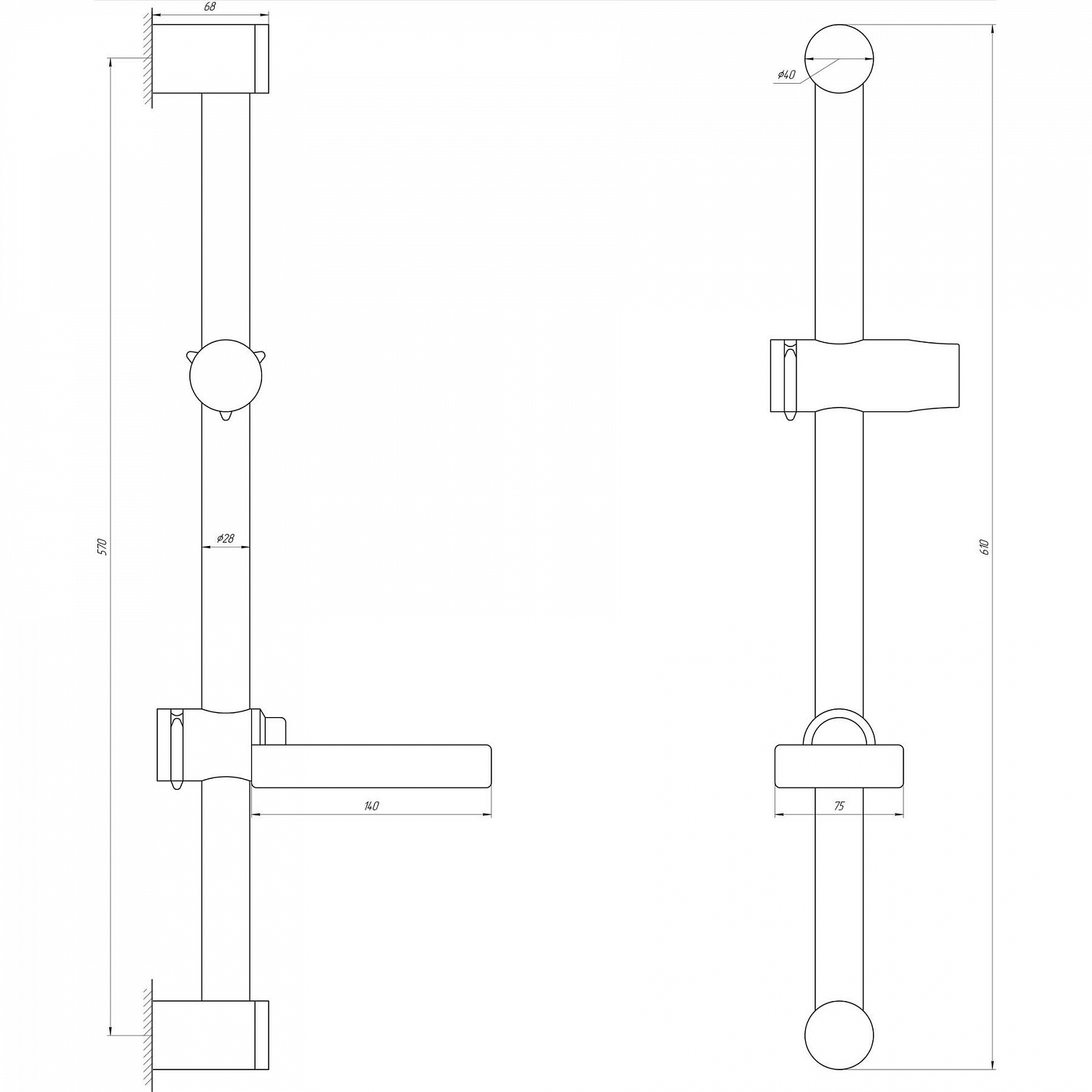 Душова стійка Dishi STD812