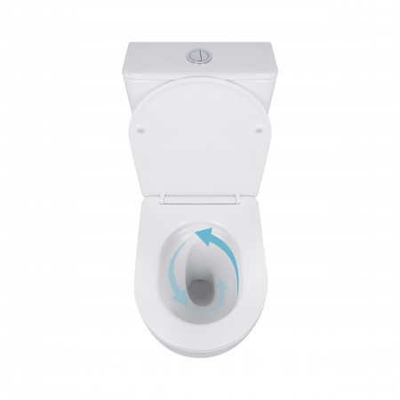 Унітаз-компакт Qtap Robin Ultra Quiet безободковий з сидінням Soft-close QT13222128AUQ1W