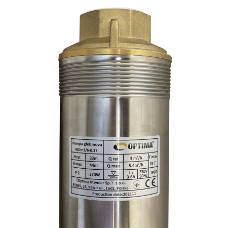 Насос свердловинний з підв. стійк. до піску OPTIMA  4SDm3/ 6 0.37 кВт 44м + пульт+кабель 1.5м NEW в інтернет-магазині Yago