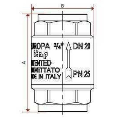 Клапан зворотнього ходу води ITAP     3/4″ EUROPA 100 в інтернет-магазині Yago