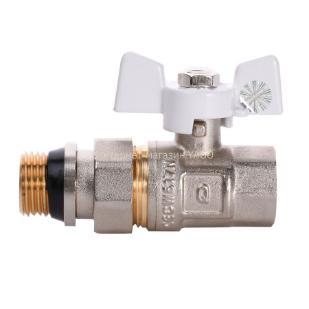 Кран кульовий з американкою Q PROFESSIONAL QP003 PN40 1/2″ антипротікання, Білий метелик в інтернет-магазині Yago