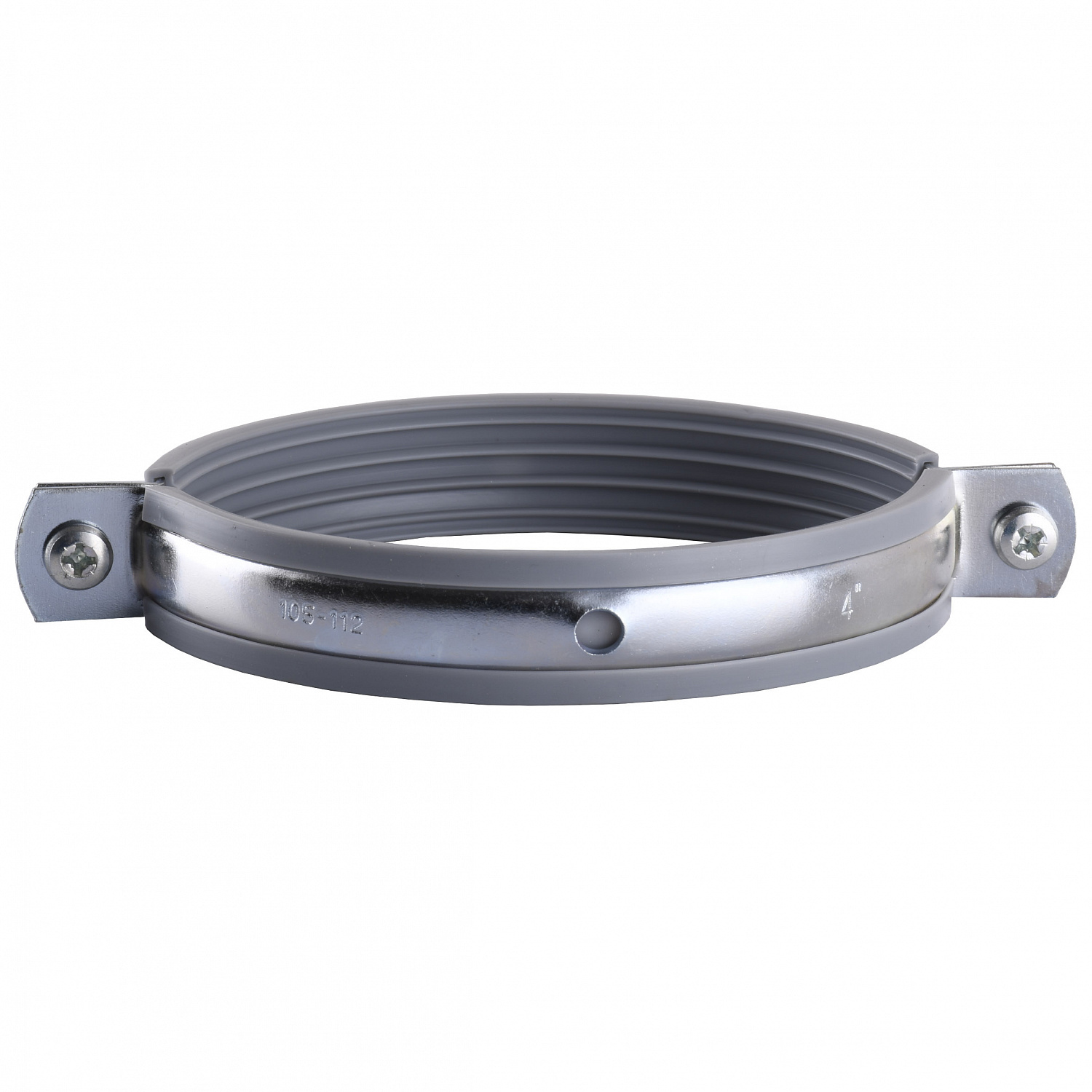 Хомут в зборi CR 4″ (105-112мм) з гвинтом-шурупом 8*100 та дюбелем в уп., сірий в інтернет-магазині Yago