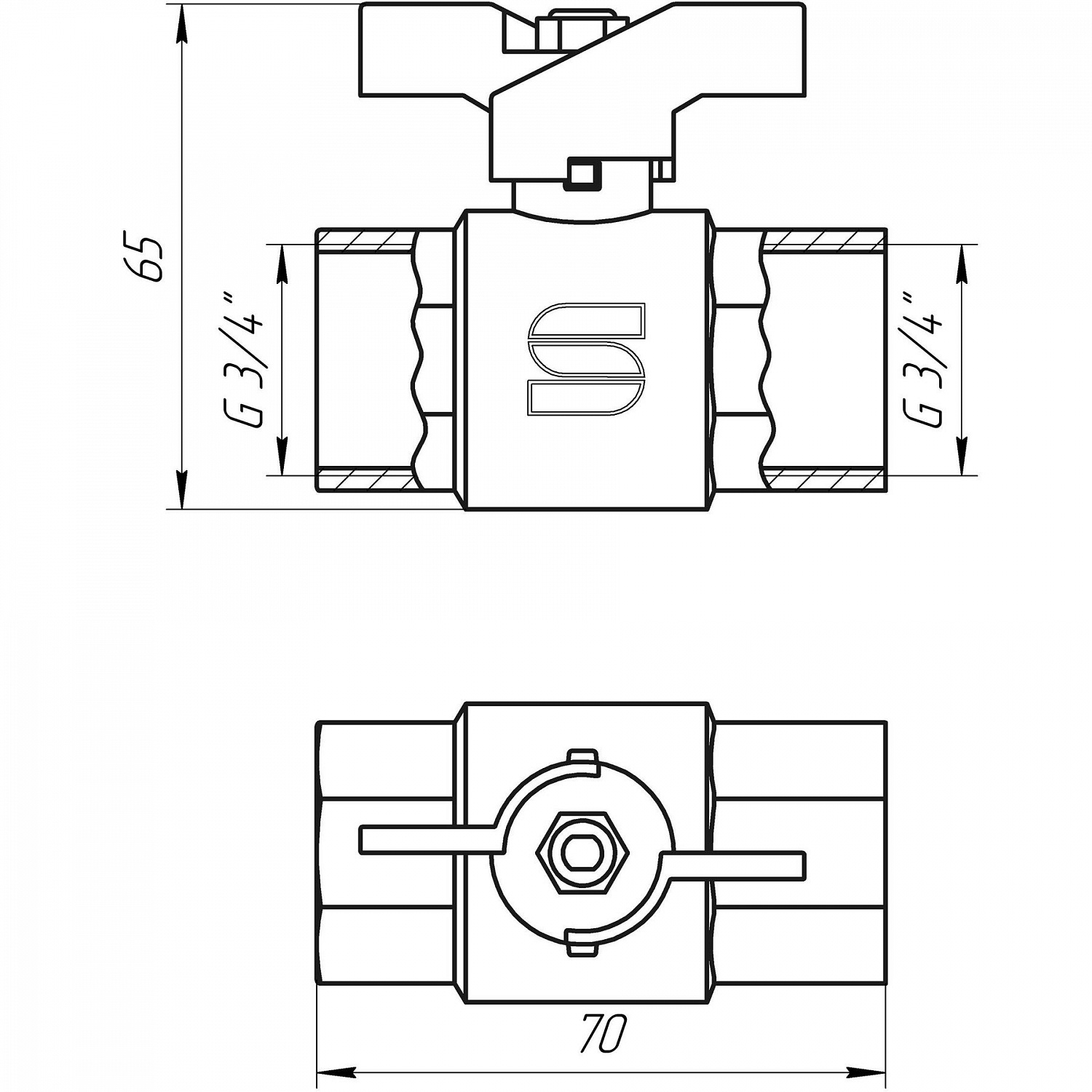 Кран кульовий прямий SELBA 3/4″ ВВ ЖБ SL1507 в інтернет-магазині Yago