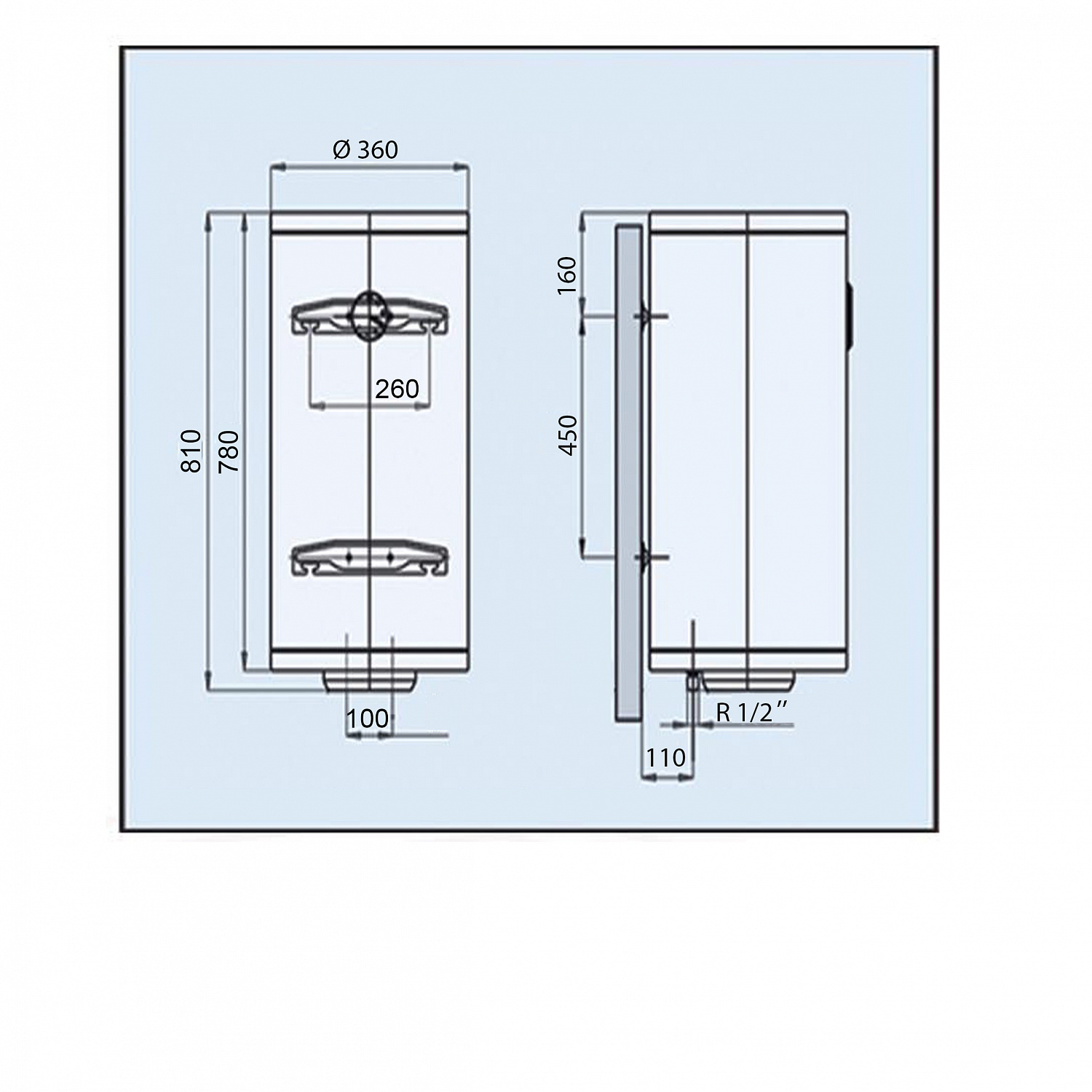 Водонагрівач LEOV LV Slim Dry 50 l сухий тен (50L Slim D) в інтернет-магазині Yago