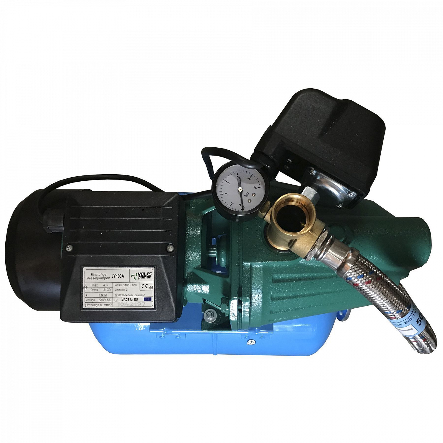 Насосна станція VOLKS pumpe  JY100A-24 1,1кВт чавун довгий (складена) на гребінці в інтернет-магазині Yago