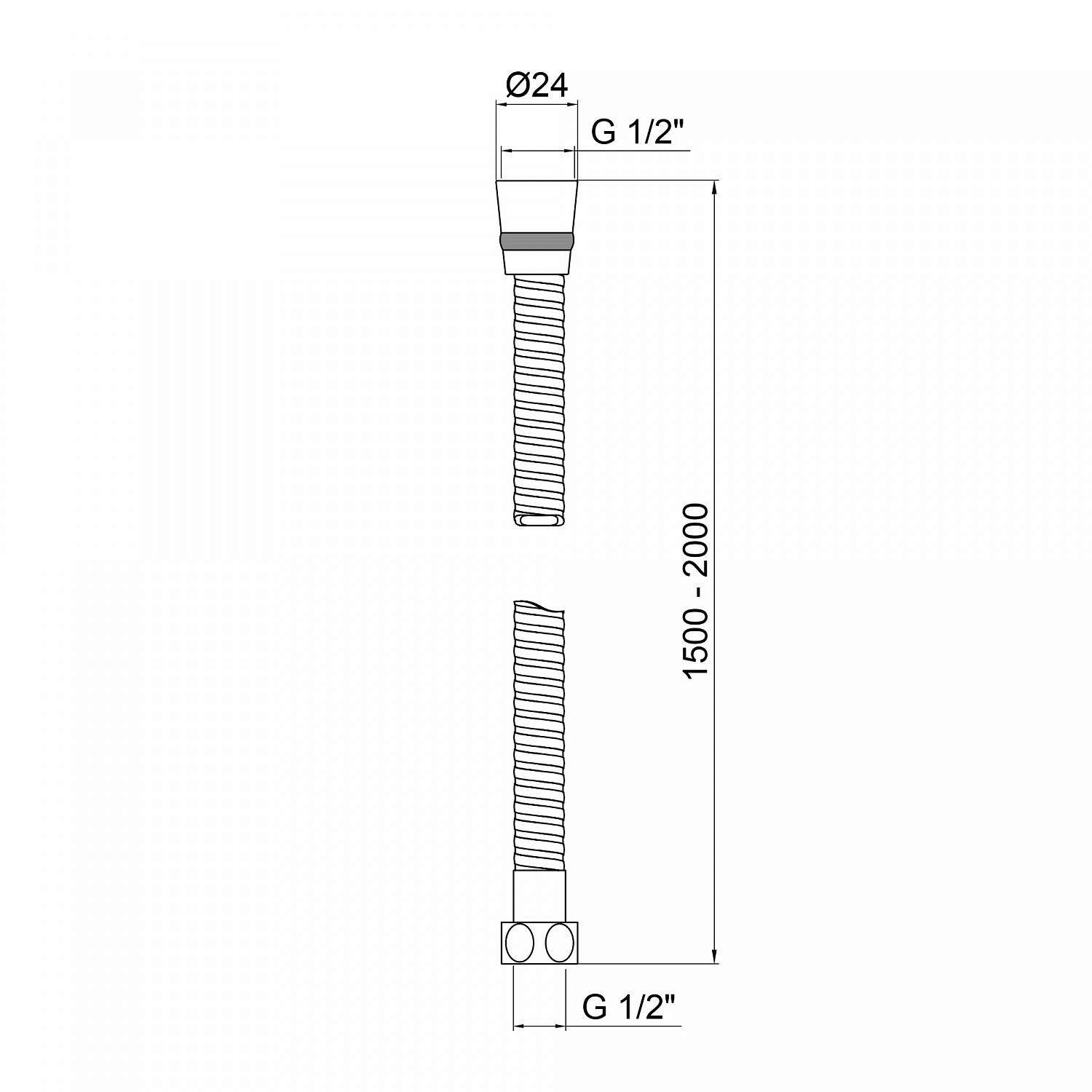 Шланг Lidz Niagara 13 1,5-2 м LDNIA13CRM35461 Chrome