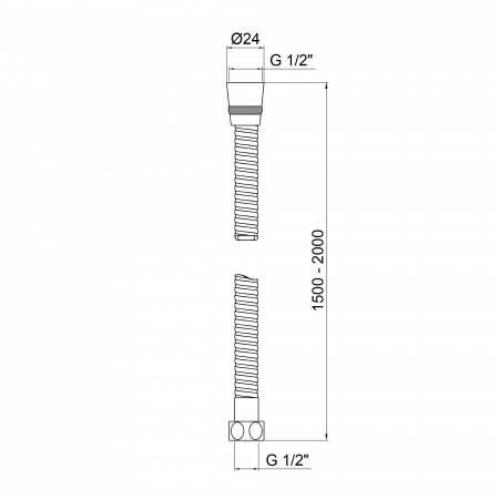 Шланг Lidz Niagara 13 1,5-2 м LDNIA13CRM35461 Chrome
