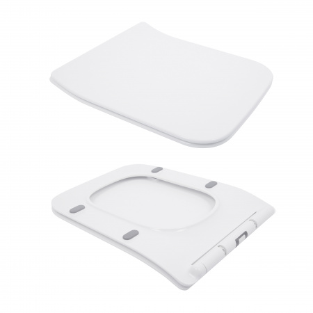 Унітаз-компакт Qtap Crow безобідковий з сідінням Soft-close QT05222170W