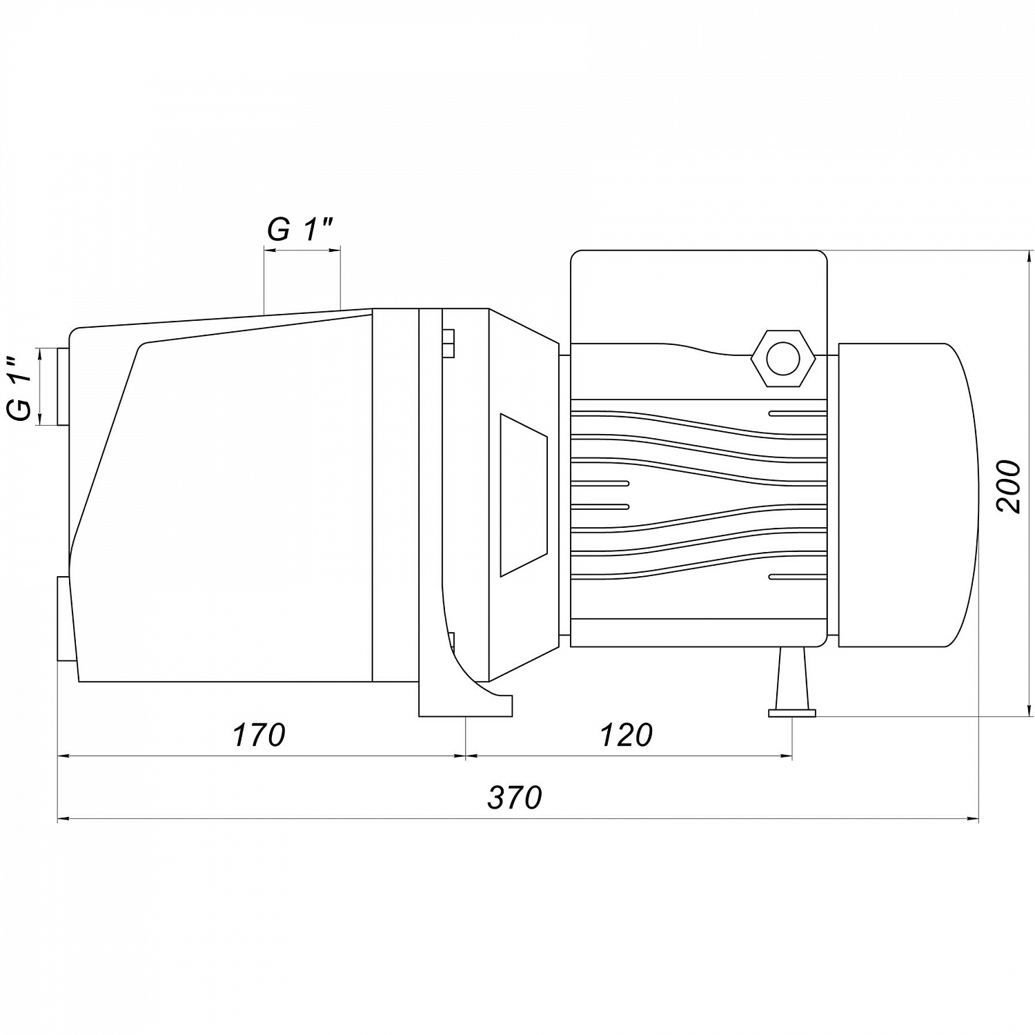 Насос відцентровий Optima JET100A 1,1кВт чавун короткий в інтернет-магазині Yago