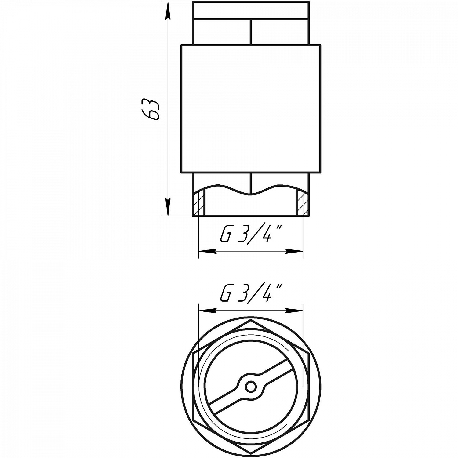 Клапан зворотного ходу води SELBA    3/4″ SL1541 в інтернет-магазині Yago