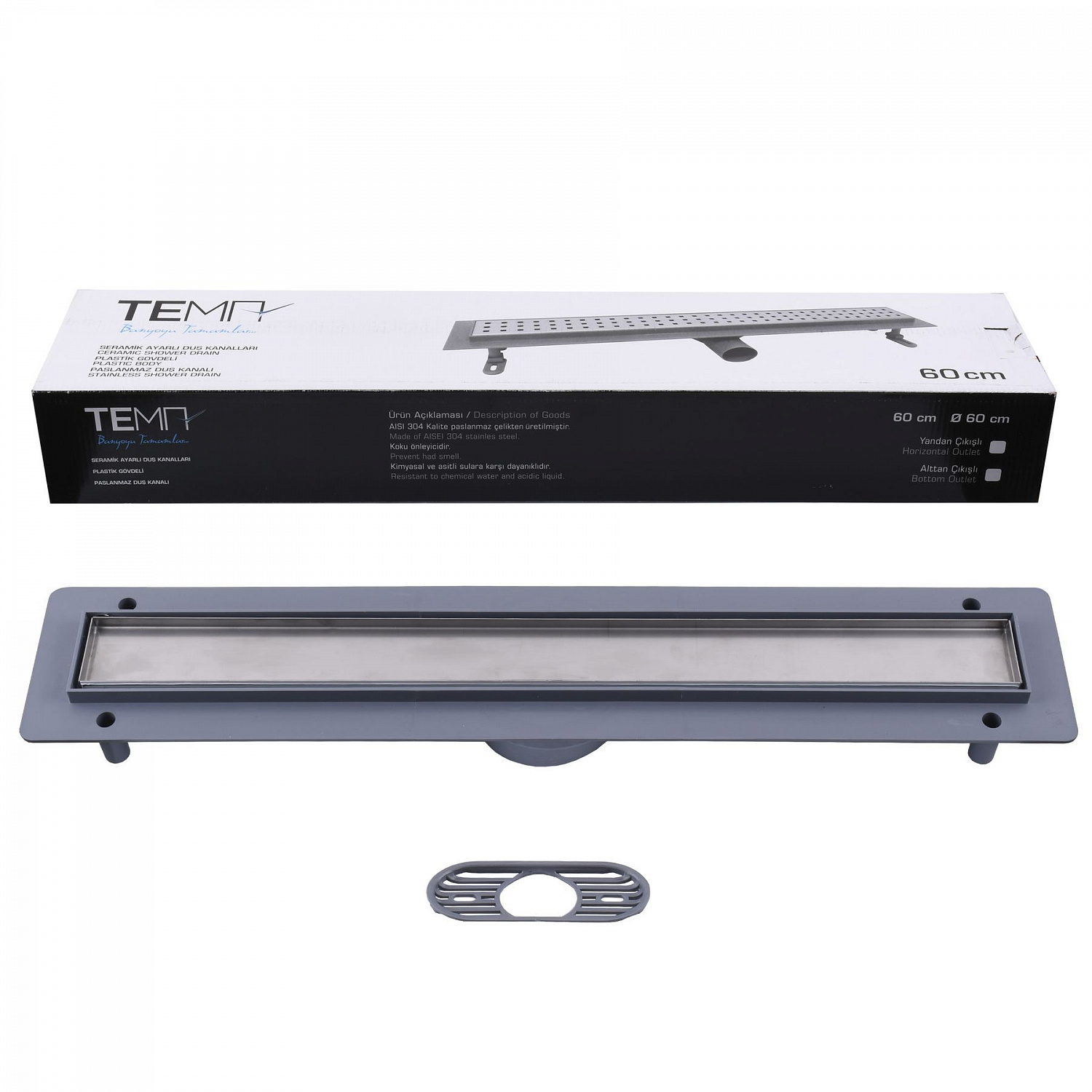 Трап лінійний душовий TILLO TM009-50C 50см