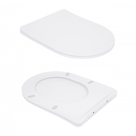 Унітаз підвісний Qtap Robin Ultra Quiet безобідковий з сідінням Soft-close 520x365x365 мм WHITE