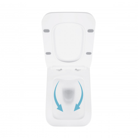 Унітаз підвісний Qtap Crow безобідковий з сідінням Soft-close QT05335170W