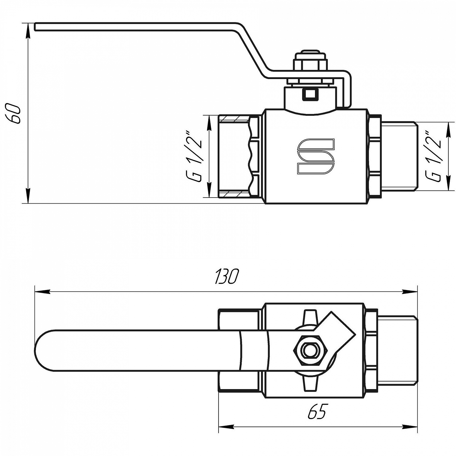 Кран кульовий прямий SELBA 1/2″ ЗВ КР SL1505 в інтернет-магазині Yago