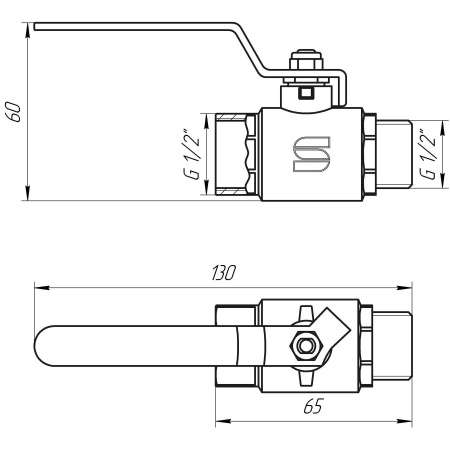Кран кульовий прямий SELBA 1/2″ ЗВ КР SL1505 в інтернет-магазині Yago