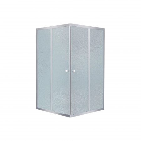 Lidz Wawel SC80x80.SAT.LOW.FR Душова кабіна квадратна, скло Frost 4 мм + Lidz Душовий піддон KAPIELKA ST80x80х14