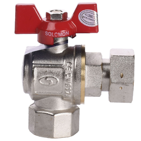 Кран кульовий кутовий з накидною гайкою SOLOMON 3/4″ ВВ PN40 160401 в інтернет-магазині Yago