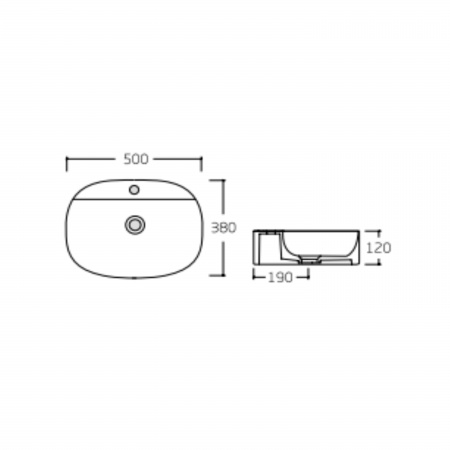 Раковина-чаша Qtap Scorpio 500x380x120 White QT14116533W