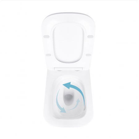 Унітаз підвісний Qtap Tern Ultra Quiet безобідковий з сидінням Soft-close WHITE QT17332303AW