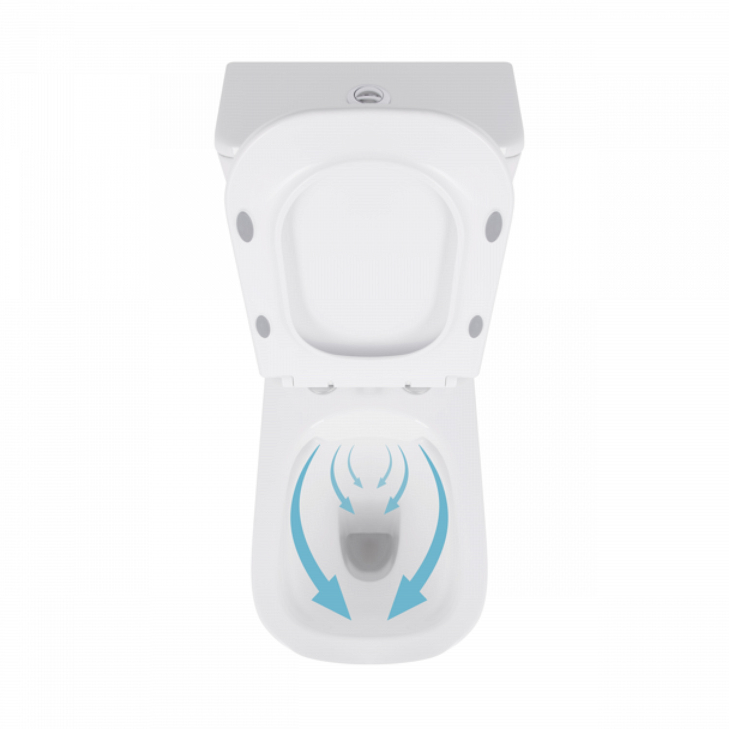 Унітаз-компакт Qtap Presto Quadro безободковий з сидінням Soft-close QT24221215AW