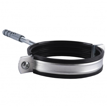 Хомут трубний SOLOMON  (комплект)  4″, 108-118мм  з гвинтом 10х120 та дюбелем в інтернет-магазині Yago