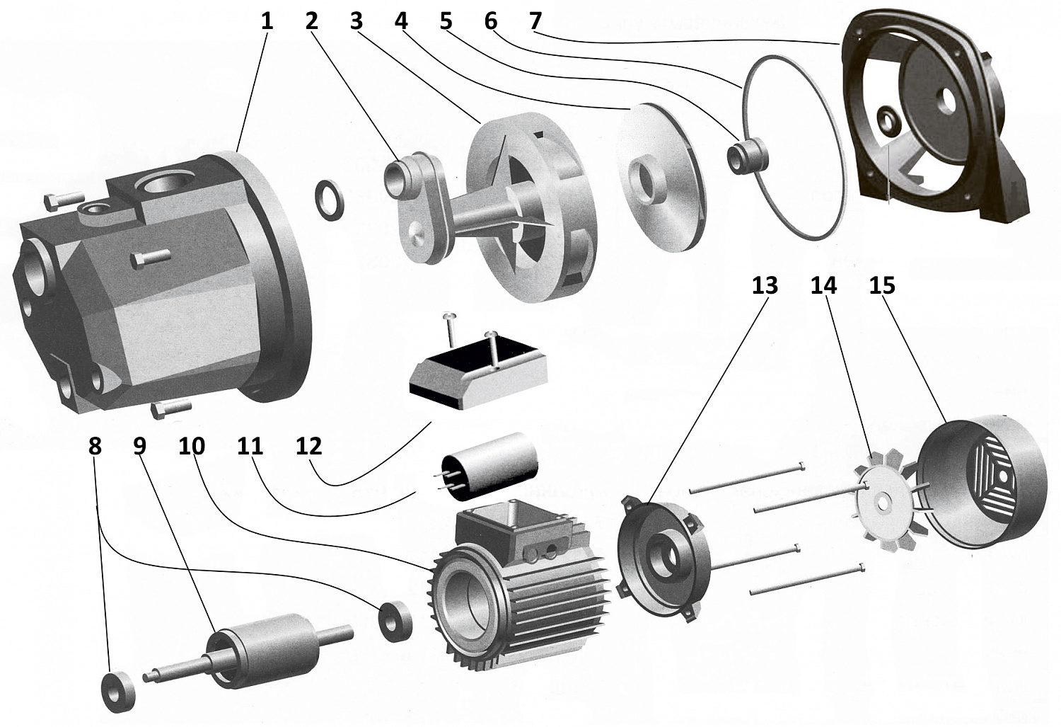 Насос відцентровий Optima JET 80A 0,8кВт чавун короткий в інтернет-магазині Yago