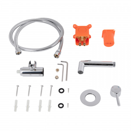 Набор для гігієнічного душу Qtap Inspai-Varius округлий QTINSVARCRMV00440001 Chrome