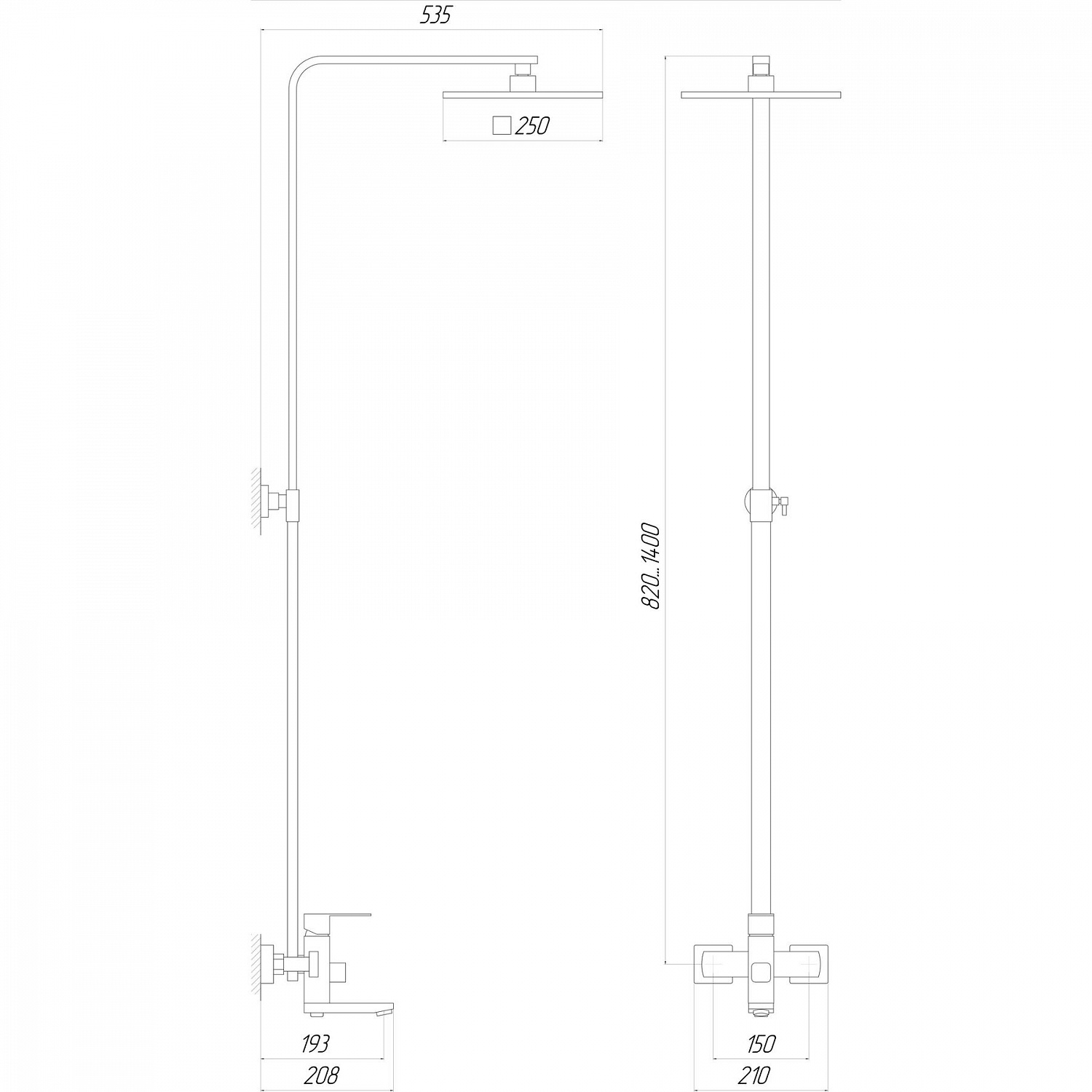 Душова система Globus Lux SICILIA VAN-SBQ-SH-02