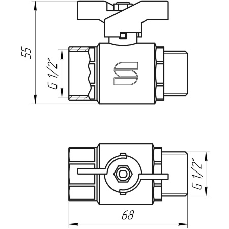 Кран кульовий прямий SELBA 1/2″ ЗВ КБ SL1508 в інтернет-магазині Yago