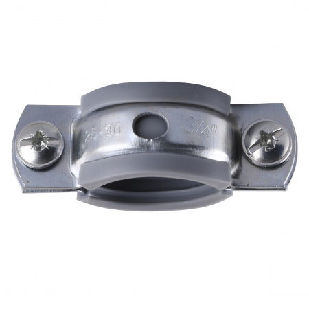 Хомут в зборi CR    3/4″ (25-30мм) з гвинтом-шурупом 8*80 та дюбелем в уп., сірий в інтернет-магазині Yago