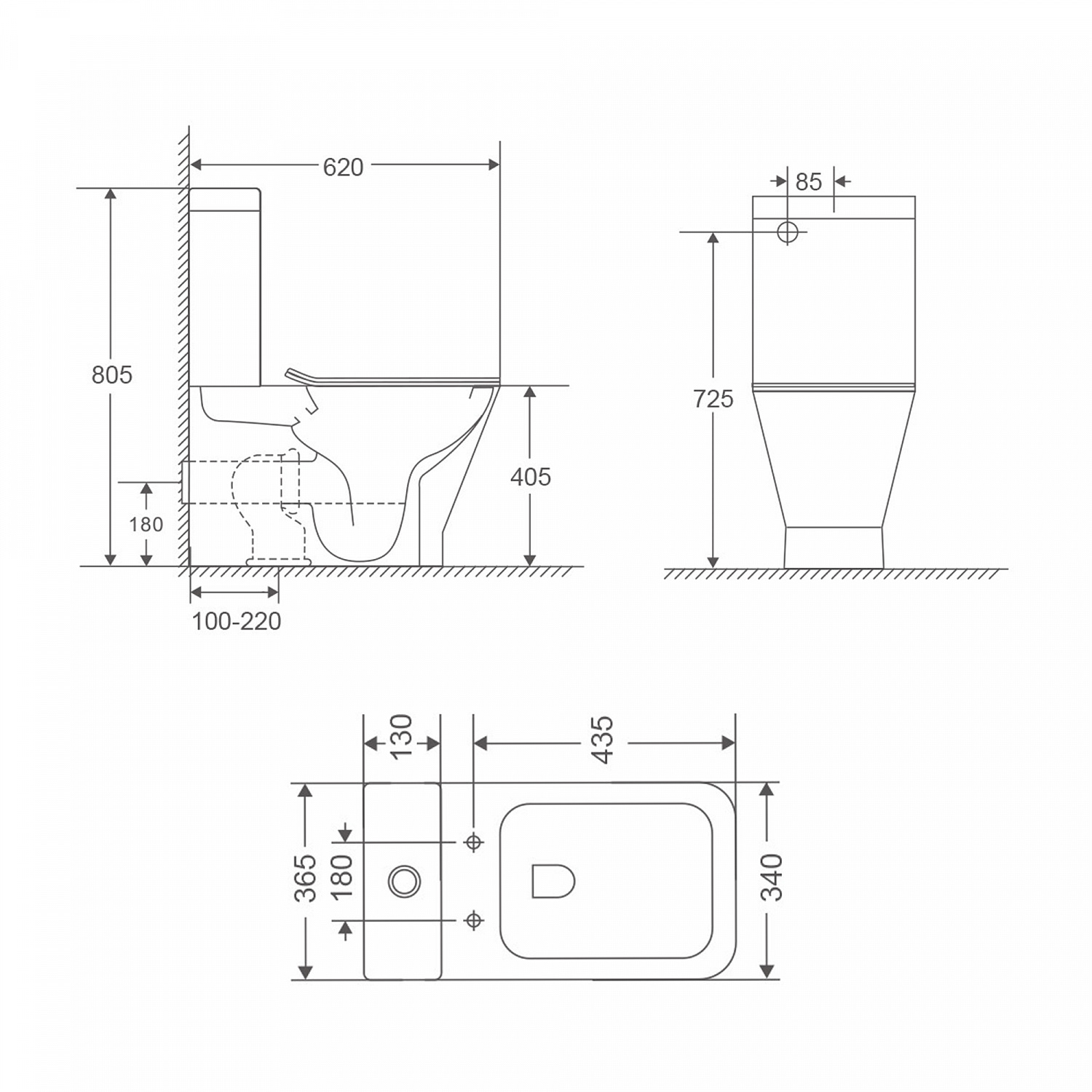 Унітаз-компакт Qtap Cardinal Ultra Quiet безободковий з сидінням Soft-close QT04222168AUQ3W