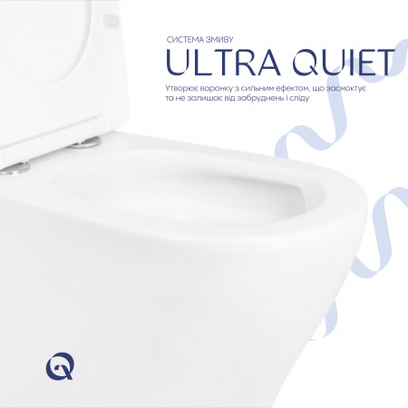 Унітаз-компакт Qtap Cardinal Ultra Quiet безободковий з сидінням Soft-close QT04222168AUQ3W