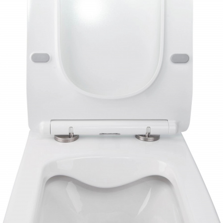 Готове рішення Qtap для ванної кімнати: підвісний унітаз Crow Rimless + комплект інсталяції Nest 4 в 1 (кругла клавіша Satin)