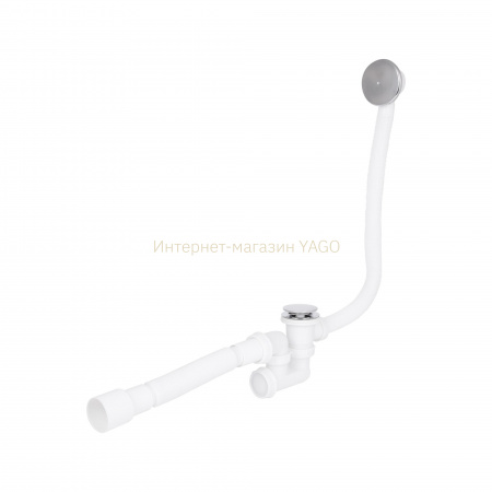 Сифон для ванни Lidz (WHI) 60 03 V002 02 з ревізією (вихід 50 мм)