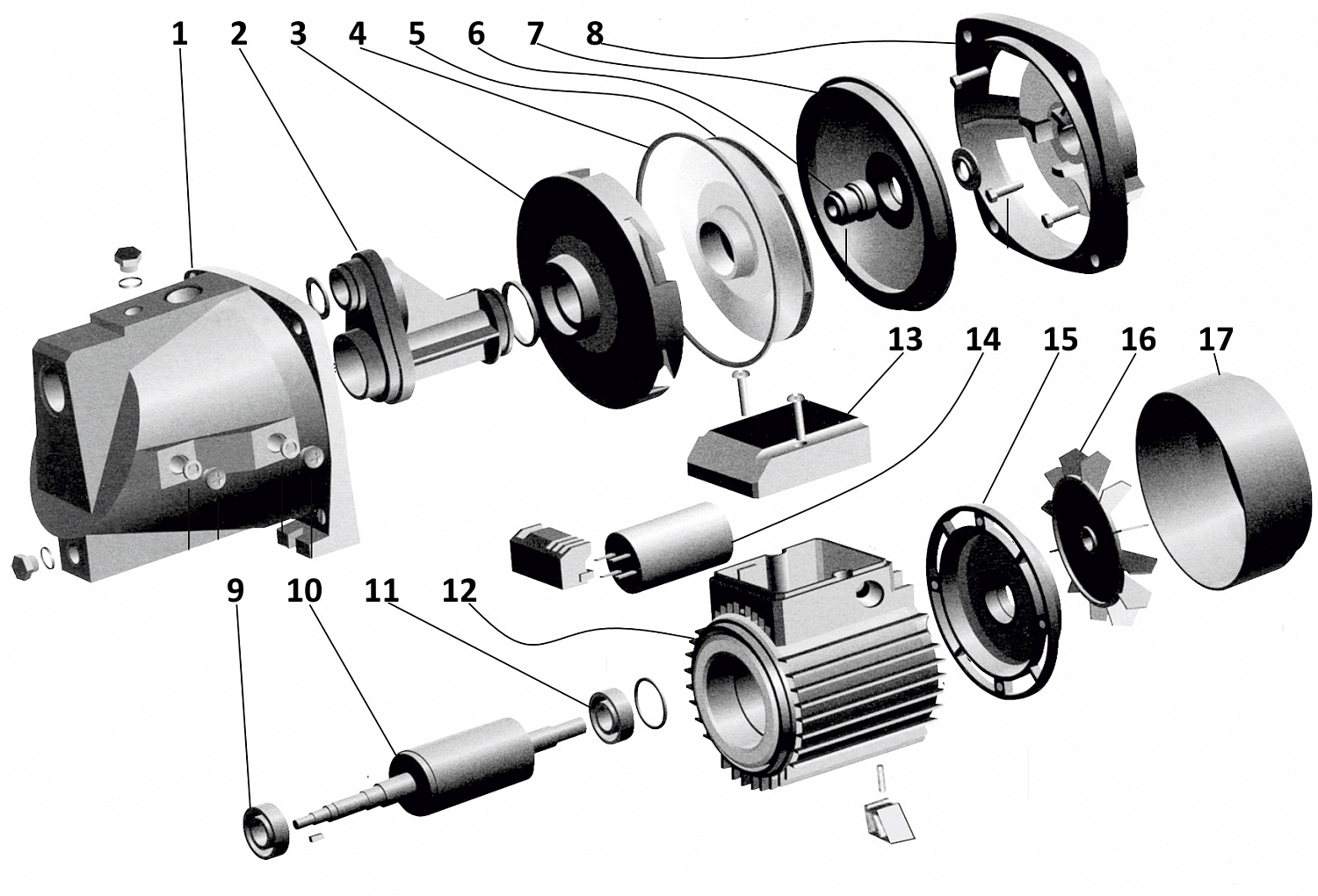 Насос відцентровий Optima JET 80 0,8кВт чавун довгий в інтернет-магазині Yago