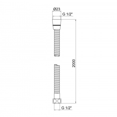 Шланг Lidz Niagara 04 2 м LDNIA04CRM35453 Chrome