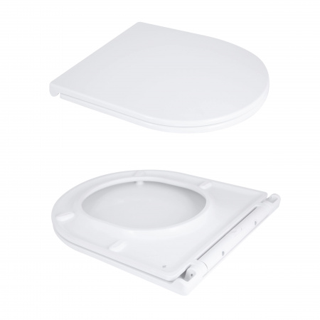 Унітаз підлоговий Qtap Dove Rimless безобідковий з сидінням Soft-close WHITE QT06228380BW