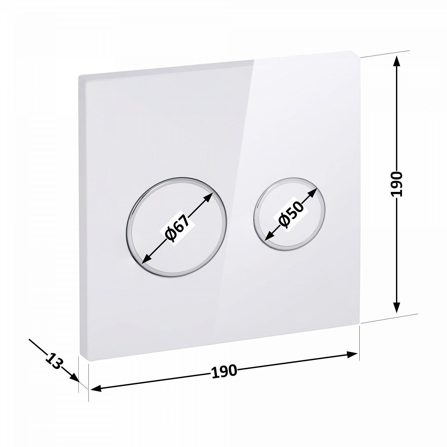 Панель змиву для унітаза Qtap Nest Uni QT0211P01V1176W