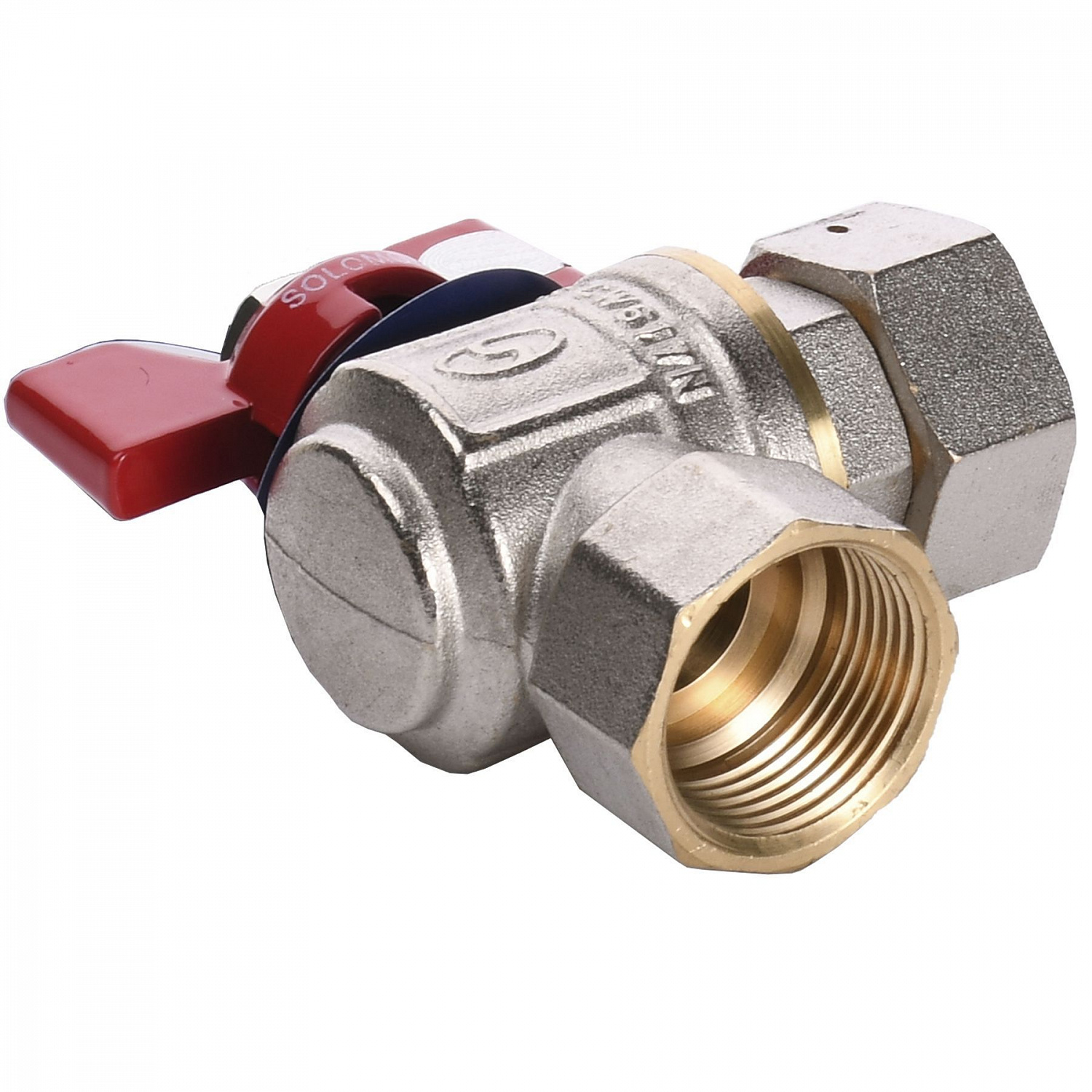 Кран кульовий кутовий з накидною гайкою SOLOMON 3/4″ ВВ PN40 160401 в інтернет-магазині Yago