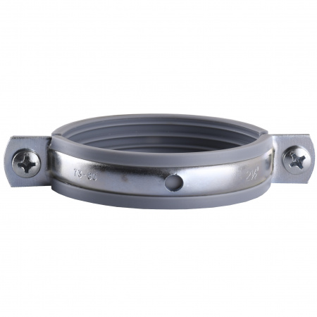 Хомут в зборi CR 2 1/2″ (70-80мм) з гвинтом-шурупом 8*100 та дюбелем в уп., сірий в інтернет-магазині Yago